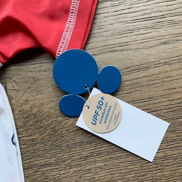Nwt disney x junk food Mickey Mouse red Cream rash guard size 3T SPF UPF 50+ - Picture 2 of 4
